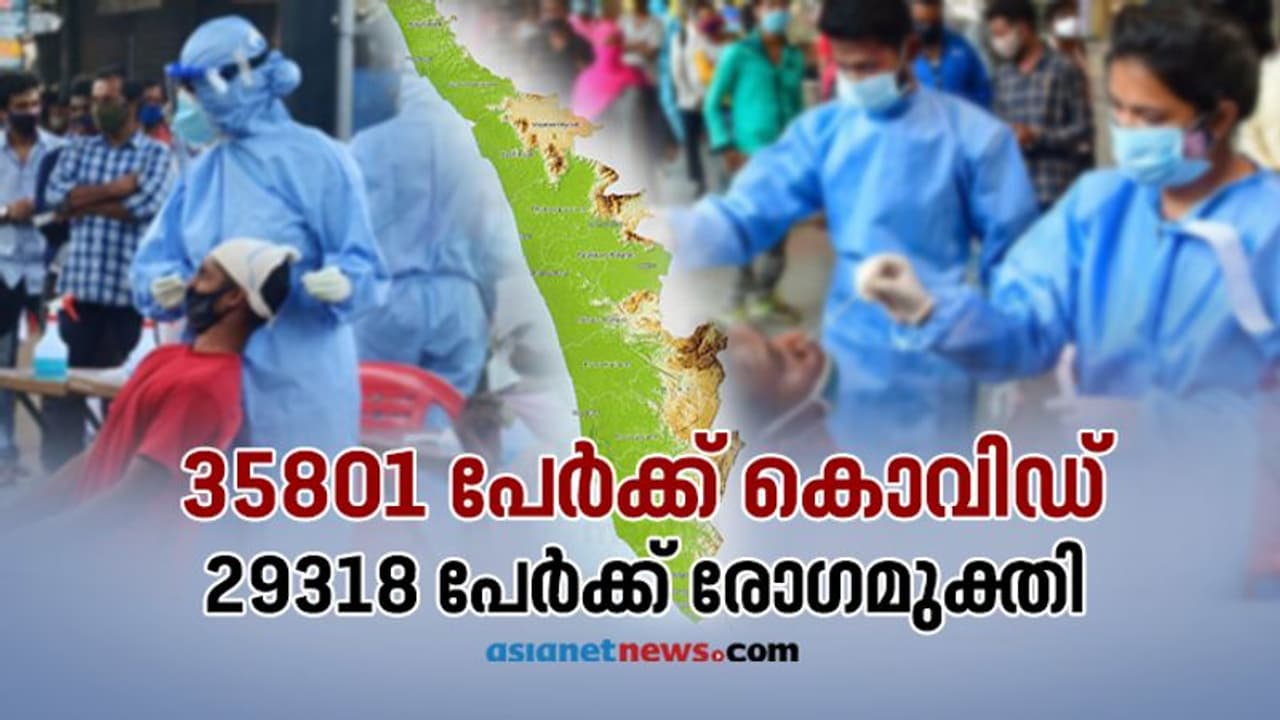 കൊവിഡ് മരണസംഖ്യയും ടിപിആറും കേരളത്തിൽ ഏറ്റവും ഉയർന്ന ദിനം; 35801 പേർക്ക് കൂടി കൊവിഡ്, രോഗമുക്തിയും ഉയരുന്നു കൊവിഡ് മരണസംഖ്യയും ടിപിആറും കേരളത്തിൽ ഏറ്റവും ഉയർന്ന ദിനം; 35801 പേർക്ക് കൂടി കൊവിഡ്, രോഗമുക്തിയും ഉയരുന്നു