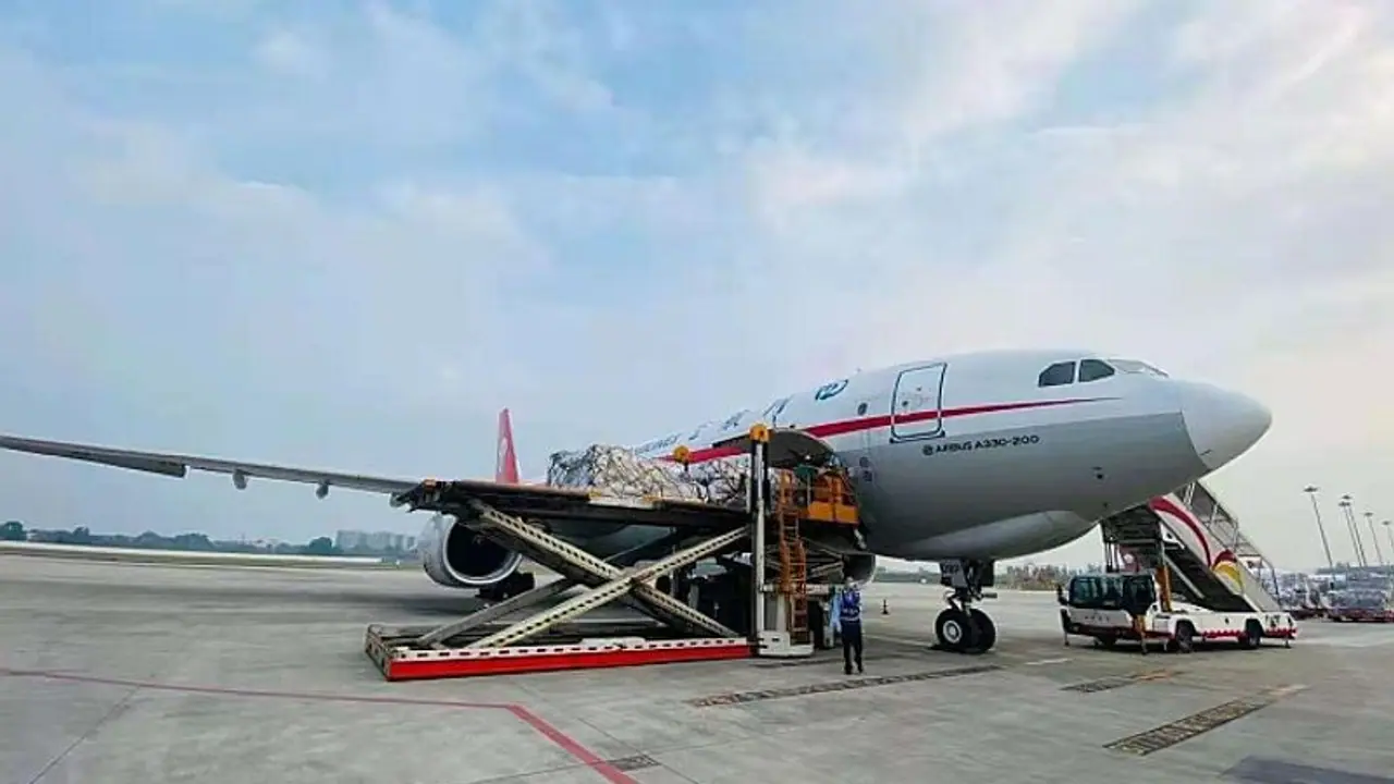 First cargo plane with Chinese Covid aid material lands in New Delhi First cargo plane with Chinese Covid aid material lands in New Delhi