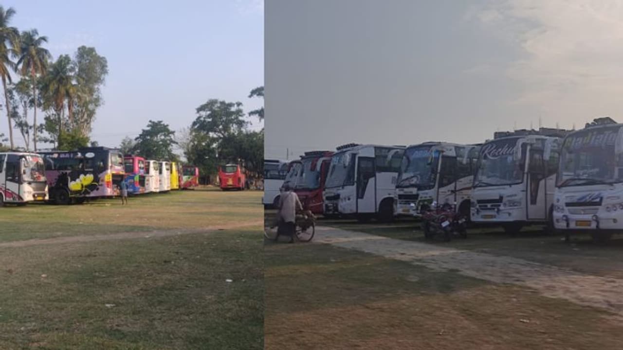 ലോക്ക്ഡൗണിൽ 'ലോക്കായി': ബംഗാളിൽ കുടുങ്ങി കേരളത്തിലെ ടൂറിസ്റ്റ് ബസുകൾ ലോക്ക്ഡൗണിൽ 'ലോക്കായി': ബംഗാളിൽ കുടുങ്ങി കേരളത്തിലെ ടൂറിസ്റ്റ് ബസുകൾ