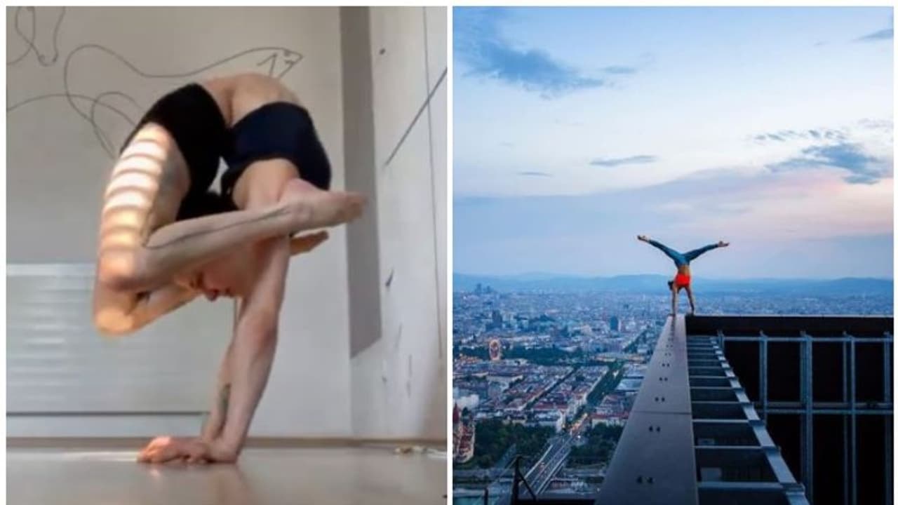 ഉയരമുള്ള റൂഫിന് മുകളിലൂടെ നടക്കുക, പര്‍വതക്കെട്ടുകളില്‍ തൂങ്ങിയിറങ്ങുക... ഇതൊക്കെയാണ് ഈ യുവതിയുടെ ഹോബി