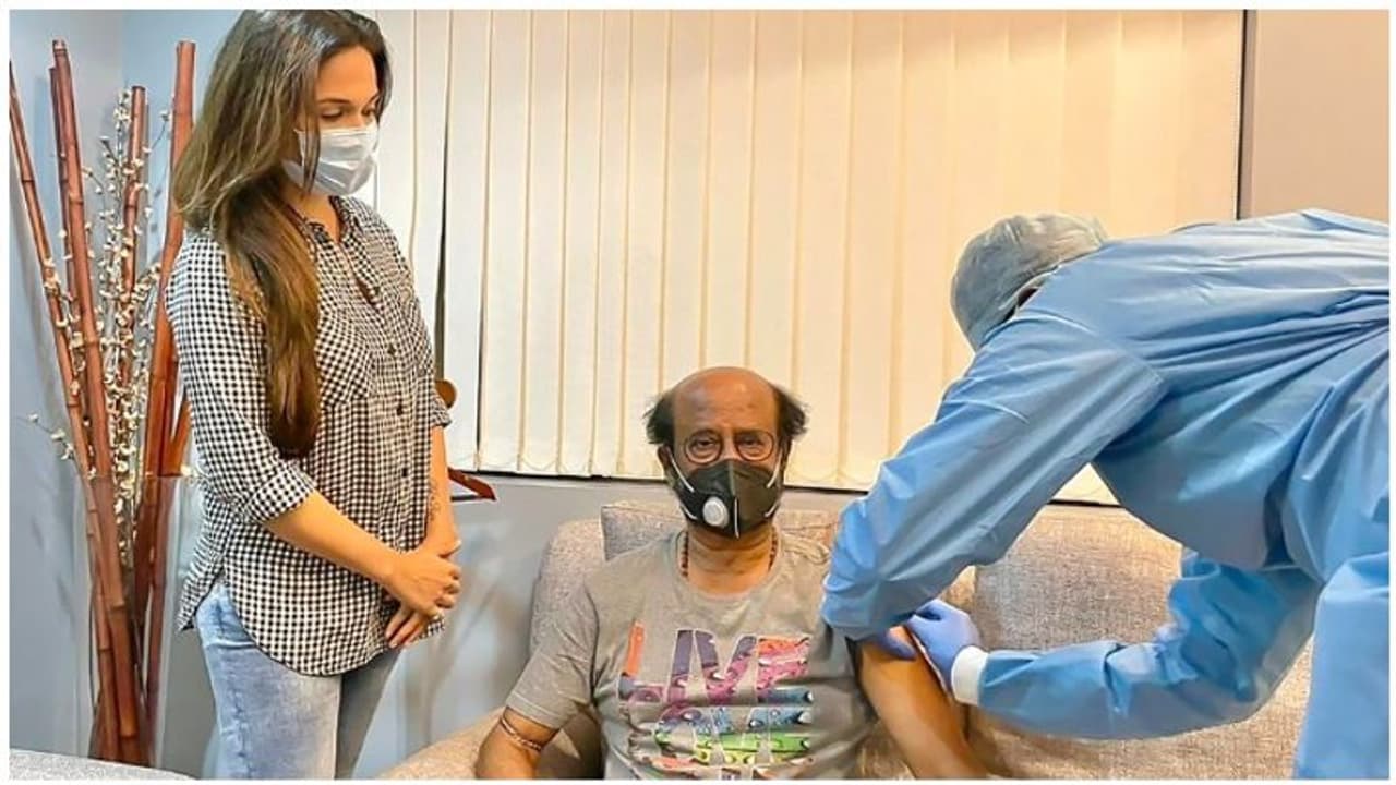 சென்னை வந்த வேகத்தில்... கொரோனா தடுப்பூசி போட்டு கொண்ட சூப்பர் ஸ்டார் ரஜினிகாந்த்..!