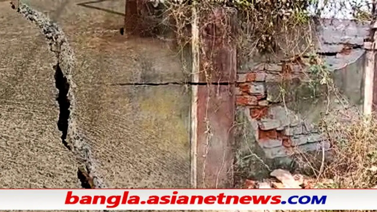 ধসের কবলে অন্ডালের আরও একটি গ্রাম ৪০টি বাড়িতে ফাটল, আতঙ্কে ভিটে ছাড়া বাসিন্দারা