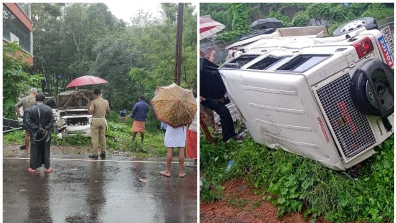 മന്ത്രി എം എം മണിയുടെ പൈലറ്റ് വാഹനം അപകടത്തിൽ പെട്ടു; മൂന്ന് പോലീസുകാർക്ക് പരിക്ക് മന്ത്രി എം എം മണിയുടെ പൈലറ്റ് വാഹനം അപകടത്തിൽ പെട്ടു; മൂന്ന് പോലീസുകാർക്ക് പരിക്ക്
