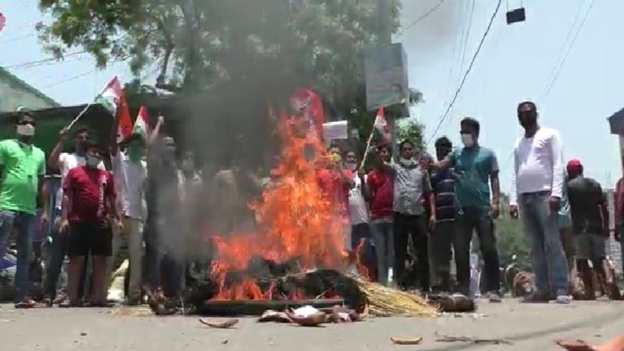 নারদা মামলায় গ্রেফতারের প্রতিবাদে পুড়ল মোদী শাহের কুশপুতুল, ধনকড়ের পদত্যাগ চেয়ে বিক্ষোভ তৃণমূলের নারদা মামলায় গ্রেফতারের প্রতিবাদে পুড়ল মোদী শাহের কুশপুতুল, ধনকড়ের পদত্যাগ চেয়ে বিক্ষোভ তৃণমূলের