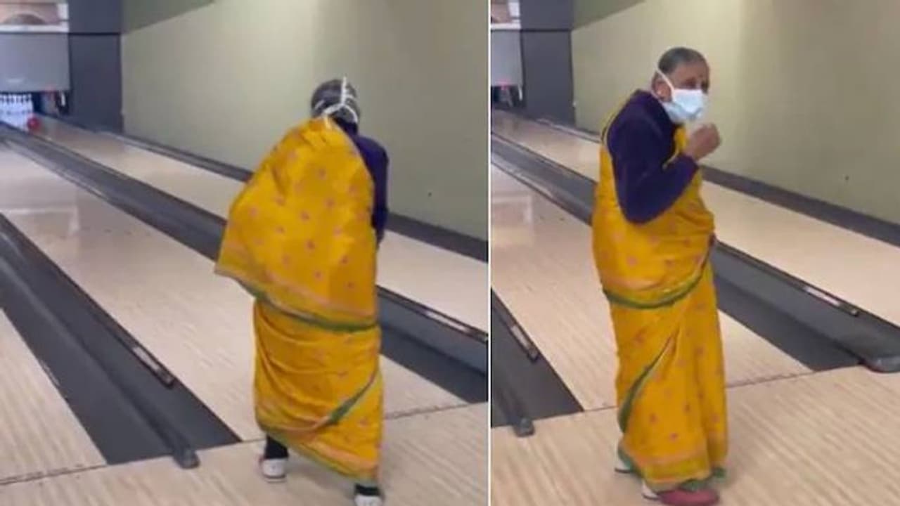 പ്രായം വെറും നമ്പർ മാത്രം; സാരിയില്‍ അനായാസം ബൗളിംഗ് ചെയ്ത് മുത്തശ്ശി; വീഡിയോ