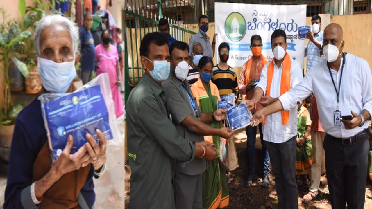 கொரோனாவுக்கு எதிரான போரில் மக்களுக்காக களத்தில் நிற்கும் நம்ம பெங்களூரு அறக்கட்டளை..! ஏழை மக்களுக்கு உதவி கொரோனாவுக்கு எதிரான போரில் மக்களுக்காக களத்தில் நிற்கும் நம்ம பெங்களூரு அறக்கட்டளை..! ஏழை மக்களுக்கு உதவி