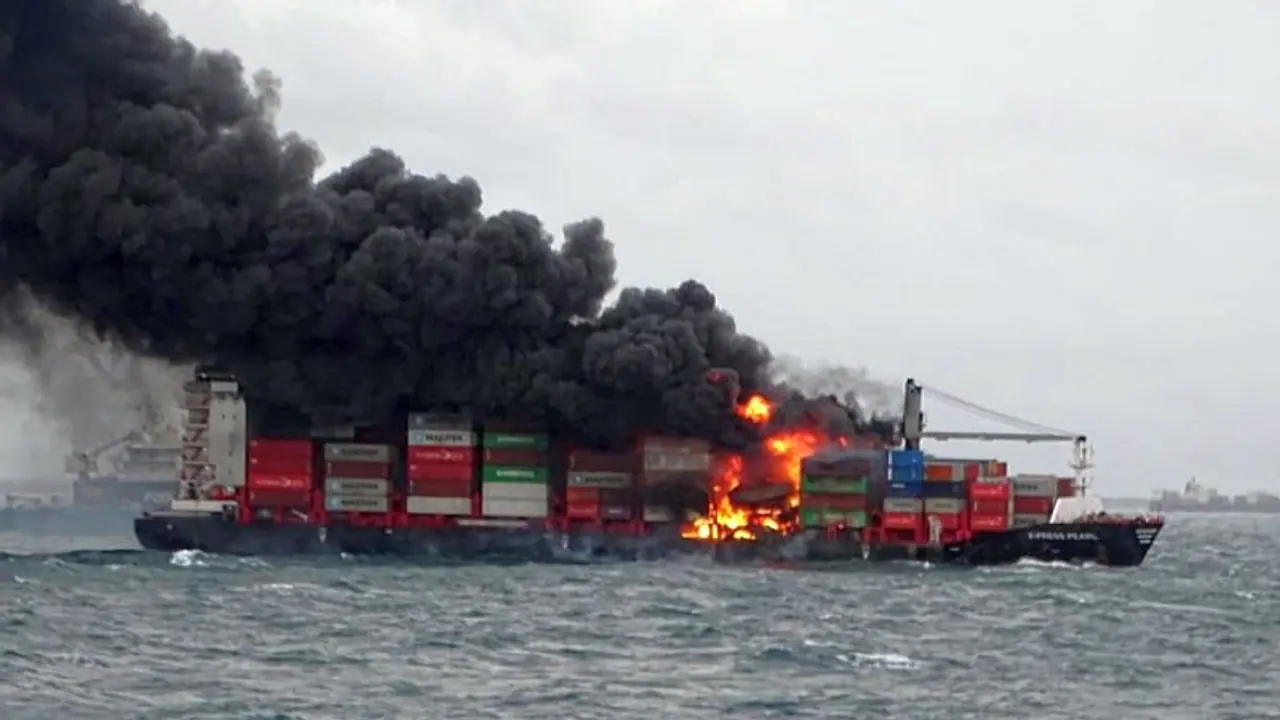 Inferno onboard container vessel off Colombo, Coast Guard rushes help