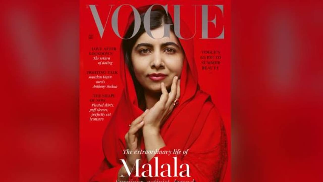 കത്തുന്ന ചുവപ്പ് വസ്ത്രത്തിൽ അതിസുന്ദരിയായി മലാല, വോഗിന്റെ പുതിയ കവറായി ആക്ടിവിസ്റ്റ് കത്തുന്ന ചുവപ്പ് വസ്ത്രത്തിൽ അതിസുന്ദരിയായി മലാല, വോഗിന്റെ പുതിയ കവറായി ആക്ടിവിസ്റ്റ്