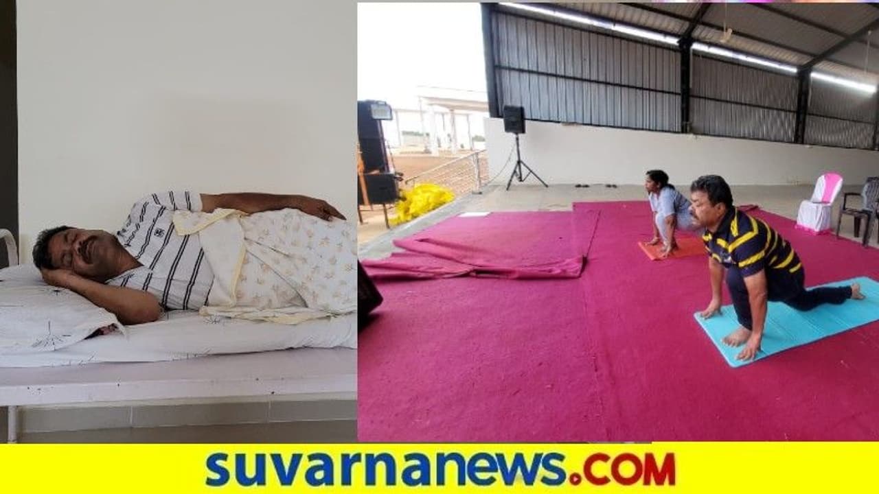 5ನೇ ಕೋವಿಡ್ ಕೇರ್‌ ಸೆಂಟರಿನಲ್ಲಿ ವಾಸ್ತವ್ಯ ಹೂಡಿದ ಶಾಸಕ ರೇಣುಕಾಚಾರ್ಯ