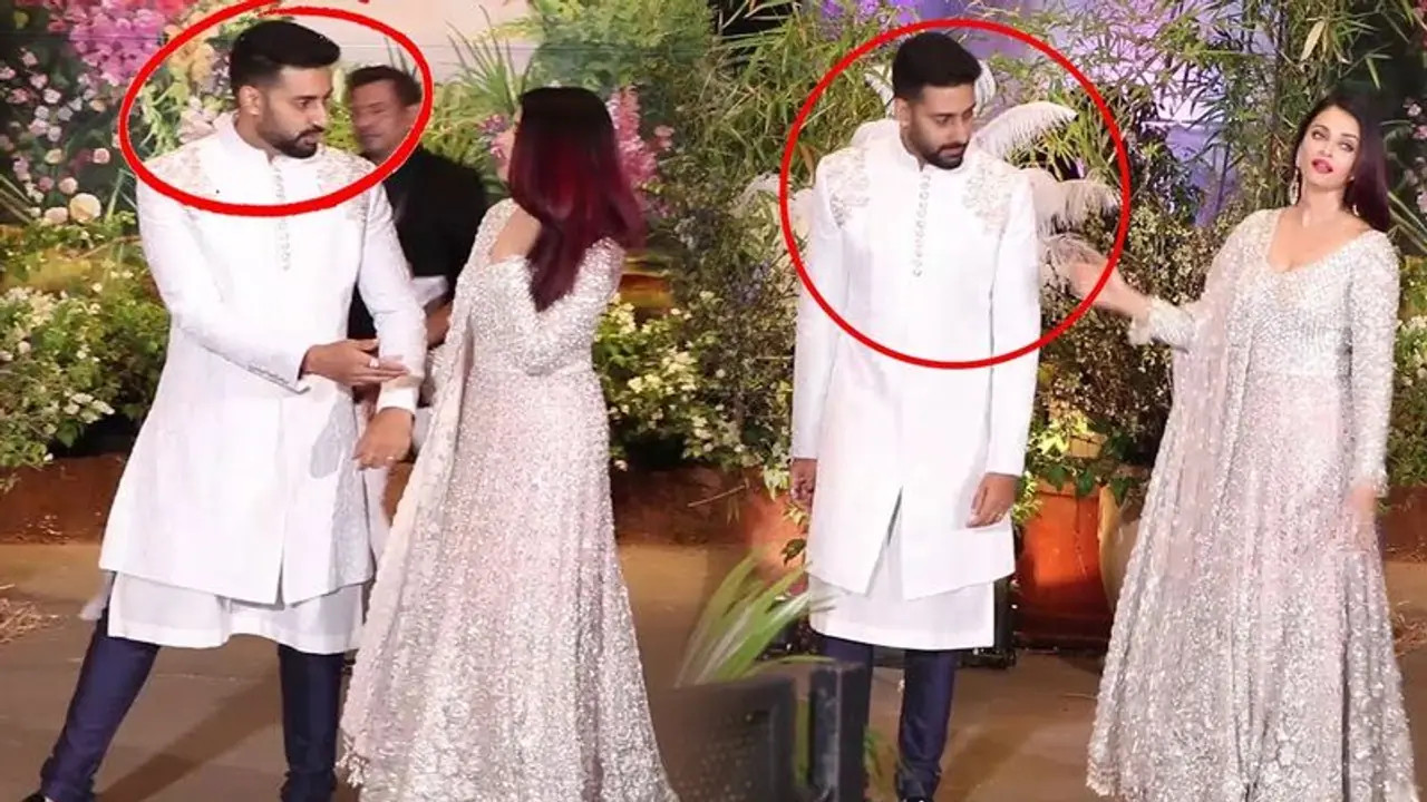 When angry, Abhishek Bachchan walks away from Aishwarya Rai, leaving her alone (Watch Video)
