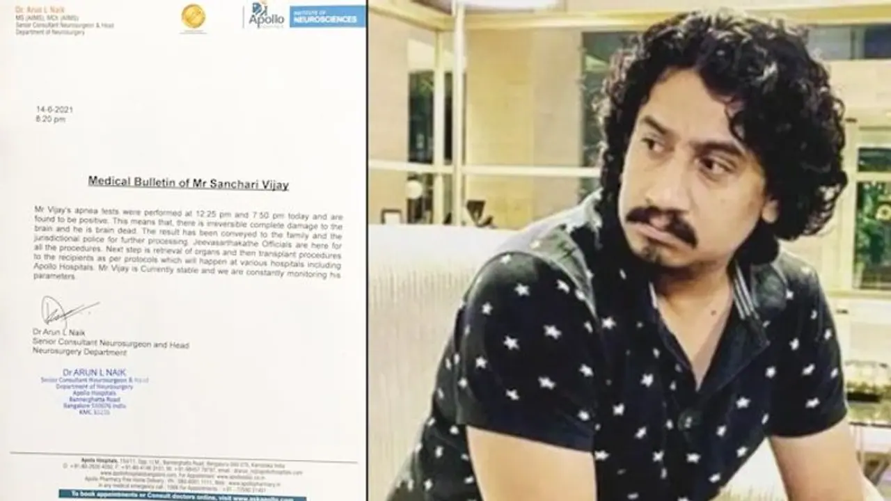 Sanchari Vijay officially declared brain dead, proceeding to retrieve organs for transplant: Health bulletin