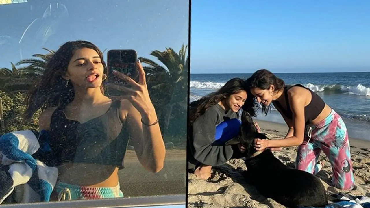 Ananya Panday enjoys beach life with her dog and sister (Video)