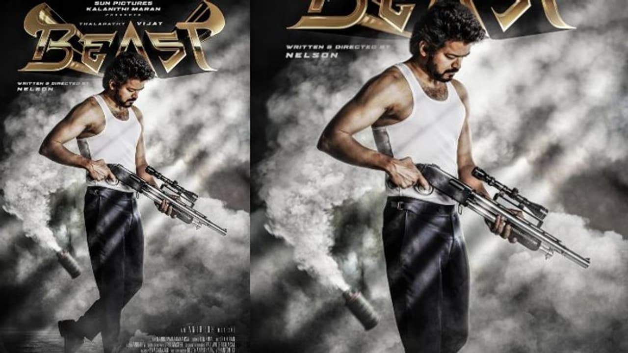 Vijay's Thalapathy 65 first look poster: Gun weilding 'Beast' treats fans on birthday eve Vijay's Thalapathy 65 first look poster: Gun weilding 'Beast' treats fans on birthday eve