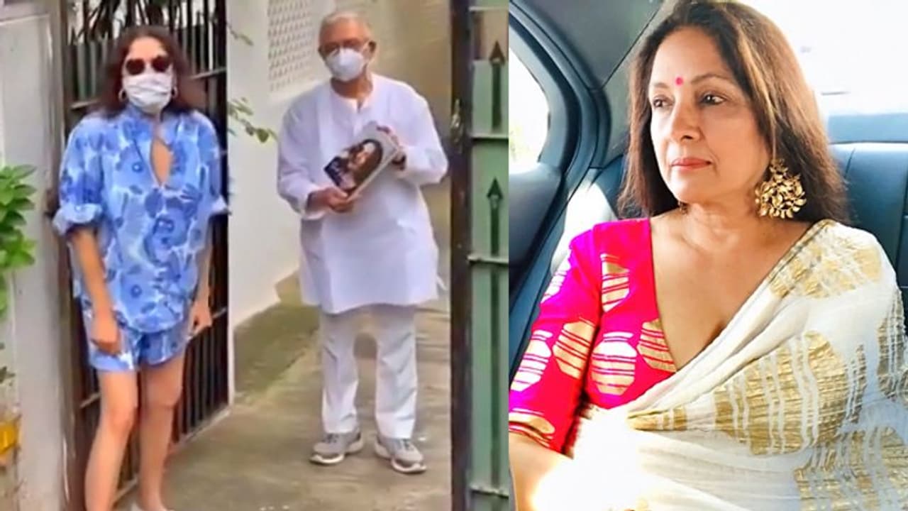 Neena Gupta trolled for wearing shorts in front of lyricist Gulzar; here's how actress reacted Neena Gupta trolled for wearing shorts in front of lyricist Gulzar; here's how actress reacted