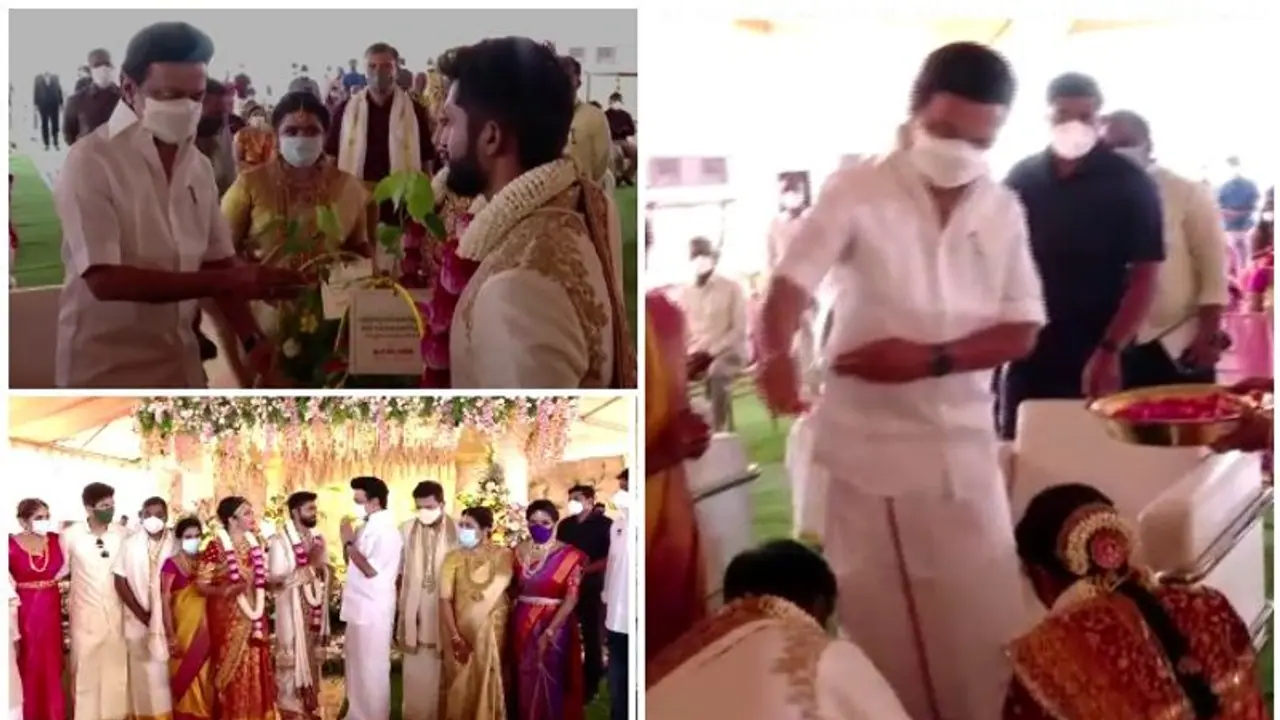 இயக்குநர் ஷங்கர் மகள் திருமணத்தில் முதல்வர் மு.க.ஸ்டாலின்... காலில் விழுந்து ஆசி வாங்கிய மணமக்கள்... வீடியோ!
