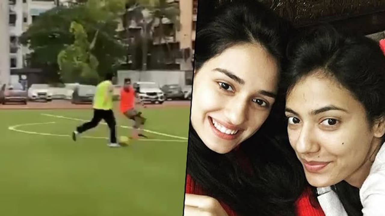 Tiger Shroff scores a goal despite pulling his muscle, here's how Disha Patani's sister reacted