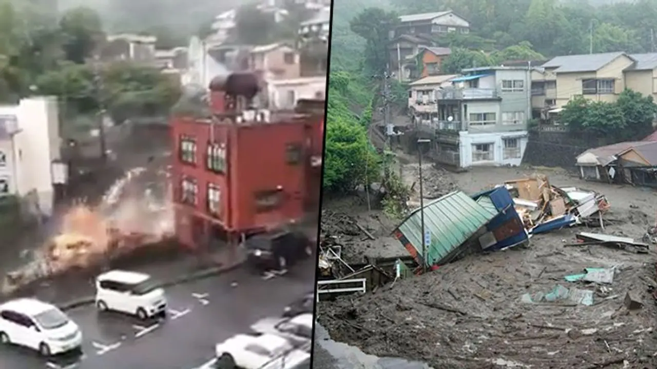 Watch: Landslide sweeps away a row of houses in Japan's Atami city; Rescuers search for survivors Watch: Landslide sweeps away a row of houses in Japan's Atami city; Rescuers search for survivors