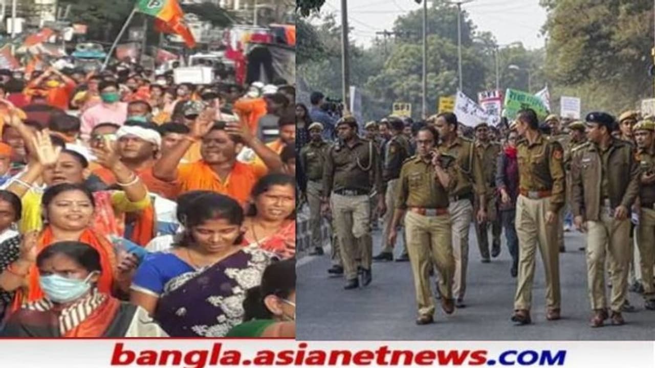 BJP র পুরসভা ঘেরাও অভিযান মোকাবিলায় কড়া নিরাপত্তা, শহরে ৩ হাজার পুলিশ মোতায়েন BJP র পুরসভা ঘেরাও অভিযান মোকাবিলায় কড়া নিরাপত্তা, শহরে ৩ হাজার পুলিশ মোতায়েন
