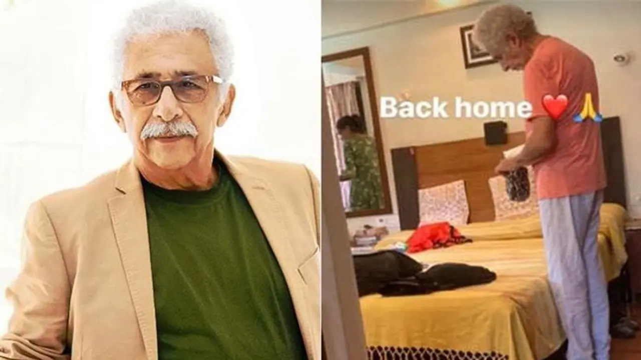 Good news: Naseeruddin Shah is back home; son Vivaan shares pictures with Ratna Pathak Shah