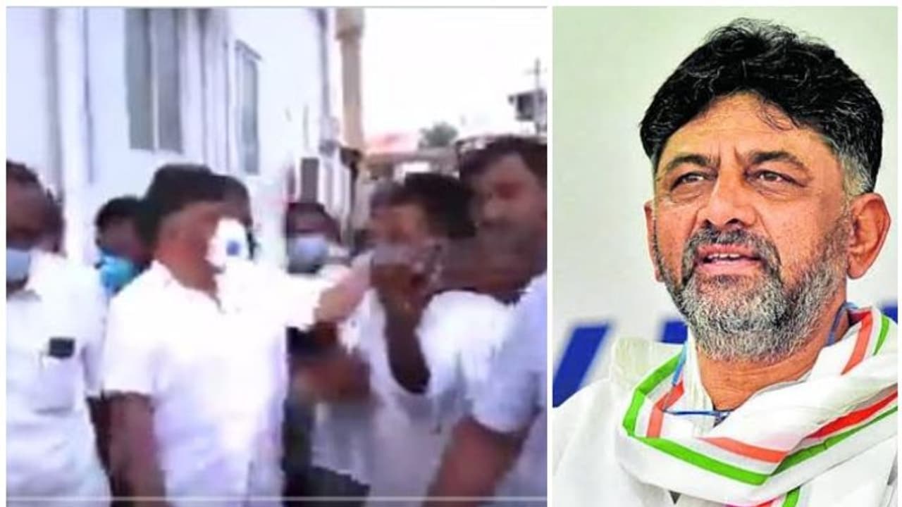 ಎರಡೇಟು ಹೊಡೆದ್ರೂ ನಮ್ಮೊಳಗಿನ ವಿಚಾರ; ಕಾರ್ಯಕರ್ತನ ಹಲ್ಲೆ ಪ್ರಕರಣ ಕುರಿತು ಡಿಕೆಶಿ ಮಾತು! ಎರಡೇಟು ಹೊಡೆದ್ರೂ ನಮ್ಮೊಳಗಿನ ವಿಚಾರ; ಕಾರ್ಯಕರ್ತನ ಹಲ್ಲೆ ಪ್ರಕರಣ ಕುರಿತು ಡಿಕೆಶಿ ಮಾತು!