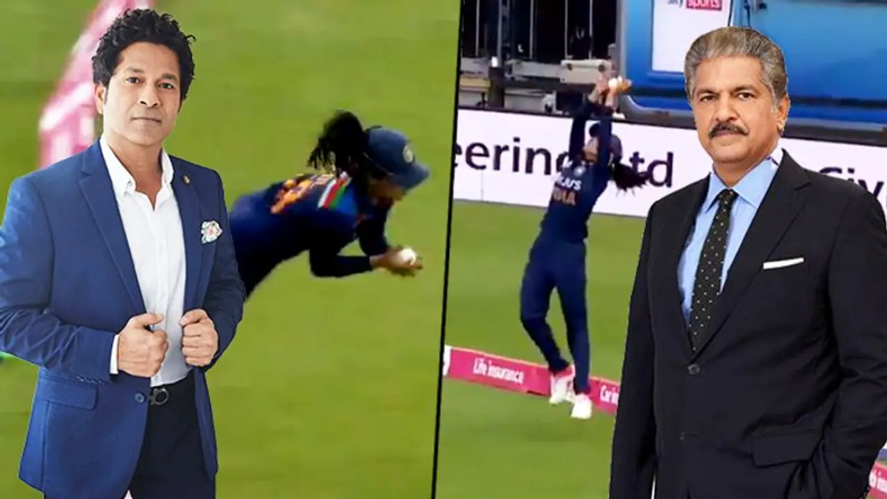 Harleen Deol’s epic catch stunned Anand Mahindra; Tendulkar calls it 'catch of the year' (Video) Harleen Deol’s epic catch stunned Anand Mahindra; Tendulkar calls it 'catch of the year' (Video)
