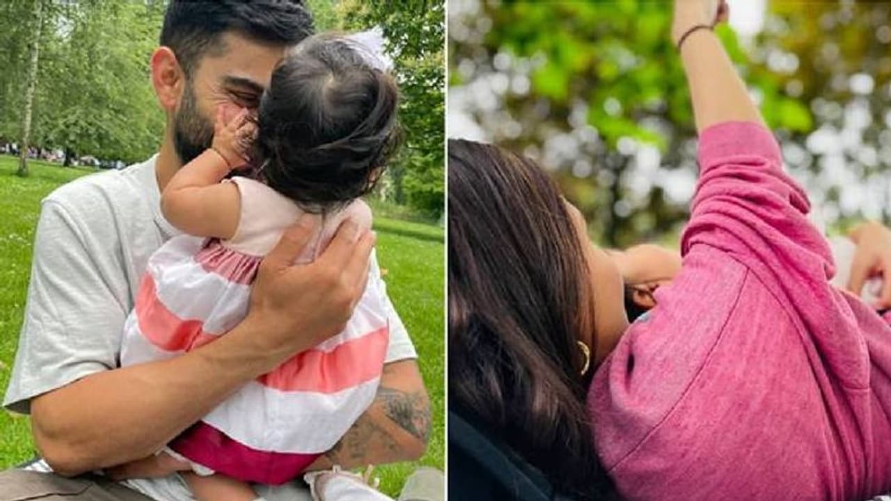 കുഞ്ഞുമകളെ ചേര്ത്തുപിടിച്ച് കോലി; ചിത്രം പങ്കുവച്ച് അനുഷ്ക കുഞ്ഞുമകളെ ചേര്ത്തുപിടിച്ച് കോലി; ചിത്രം പങ്കുവച്ച് അനുഷ്ക