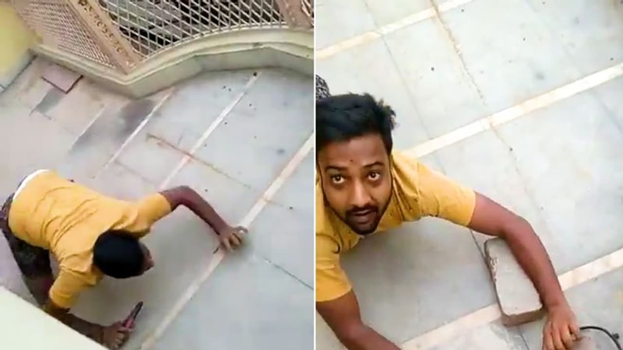 Man sneaks into balcony to snip illegal wire ends up with hilarious twist; watch video