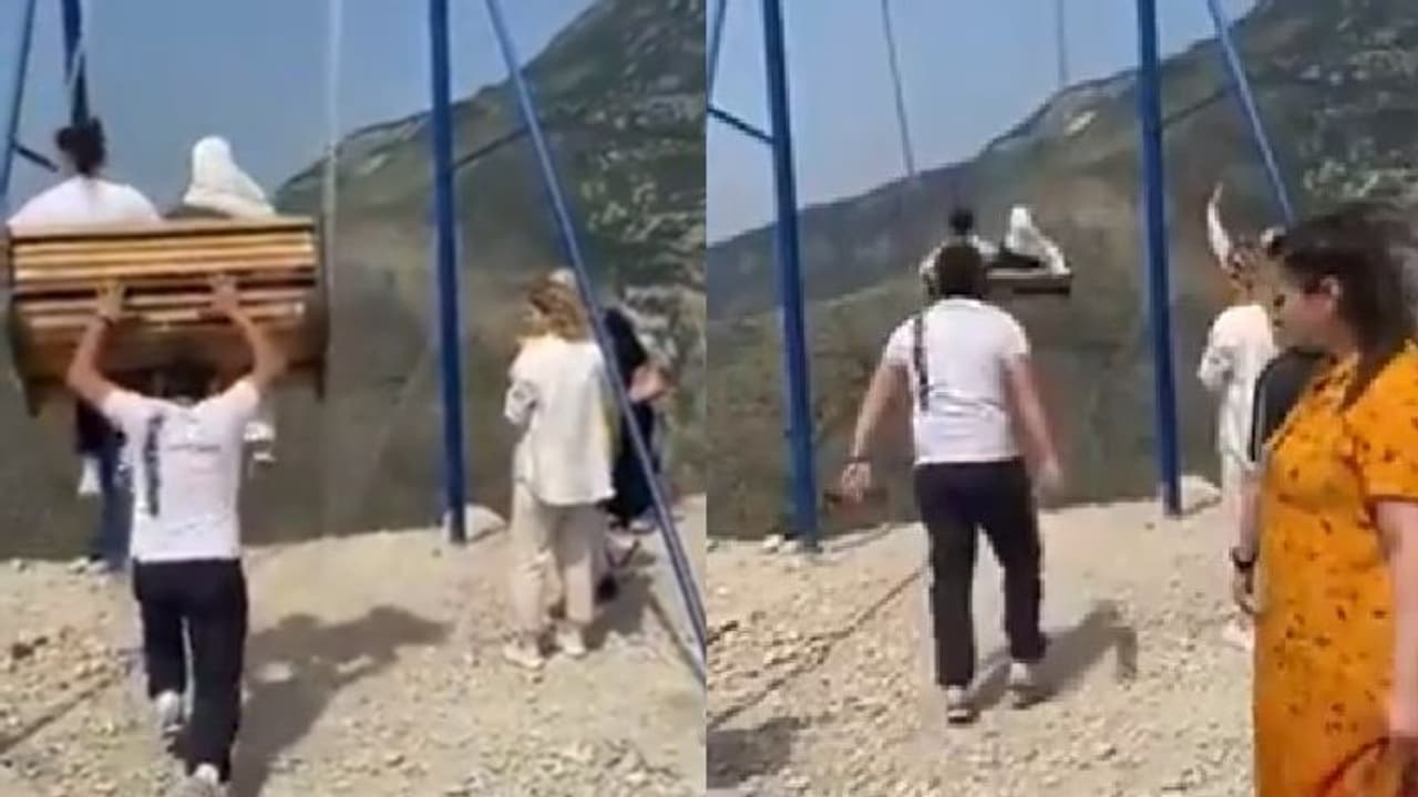 മലഞ്ചെരുവിലെ അതിസാഹസികത; ഞെട്ടിക്കുന്ന വീഡിയോ വൈറലാകുന്നു