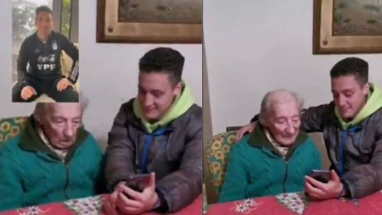 100 ാം വയസിലും കട്ട ഫാൻ, ആരാധക മുത്തച്ഛനെ ഫോണിൽ വിളിച്ച് അമ്പരപ്പിച്ച് മെസ്സി