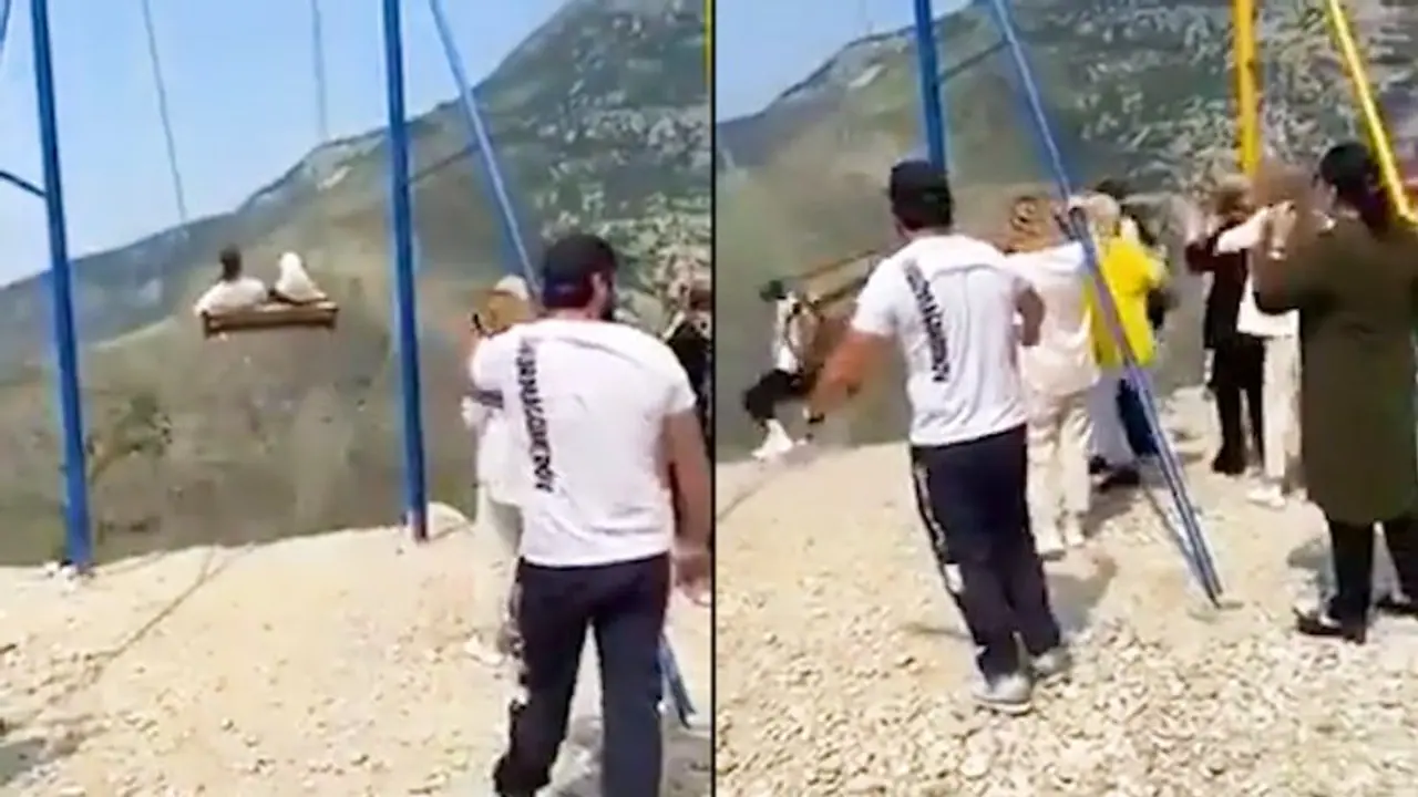 Women fall off 6,300 ft cliff while enjoying swing ride; watch spine chilling video