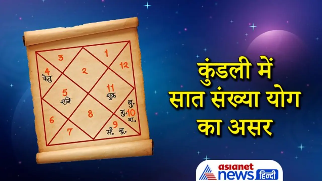 कुंडली में ग्रहों की अलग अलग स्थिति से बनता है सात संख्या योग, जानिए क्या प्रभाव डालता है हमारे जीवन पर