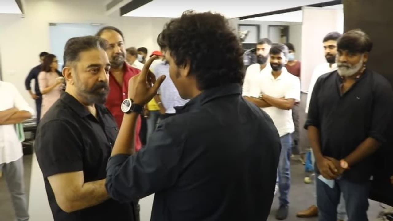 വിജയ് സേതുപതിയെയും ഫഹദിനെയും സ്വാഗതം ചെയ്‍ത് കമല്‍ ഹാസന്‍; 'വിക്രം' ലൊക്കേഷന്‍ വീഡിയോ