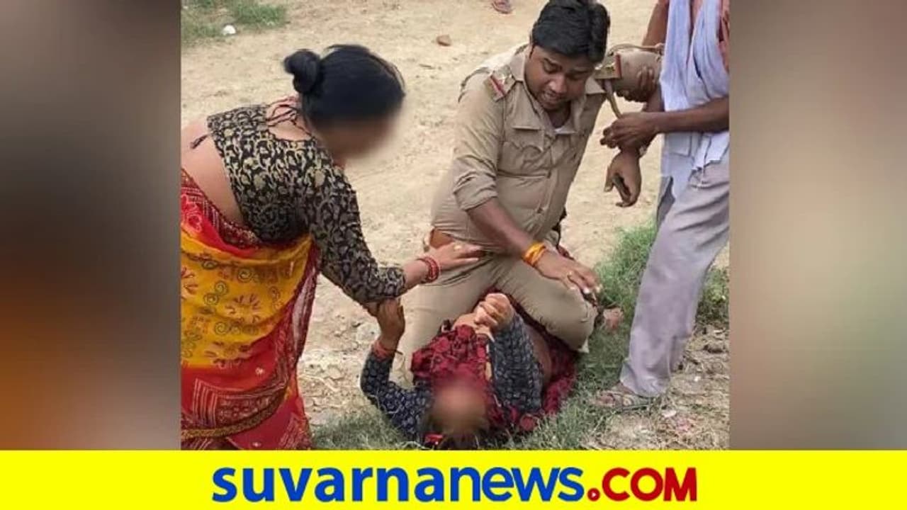 ಉತ್ತರ ಪ್ರದೇಶ, ಮಹಿಳೆ ಮೇಲೆ ಮಂಡಿಯೂರಿ ಕುಳಿತ ಪೊಲೀಸಪ್ಪ:ವಿಡಿಯೋ ವೈರಲ್!