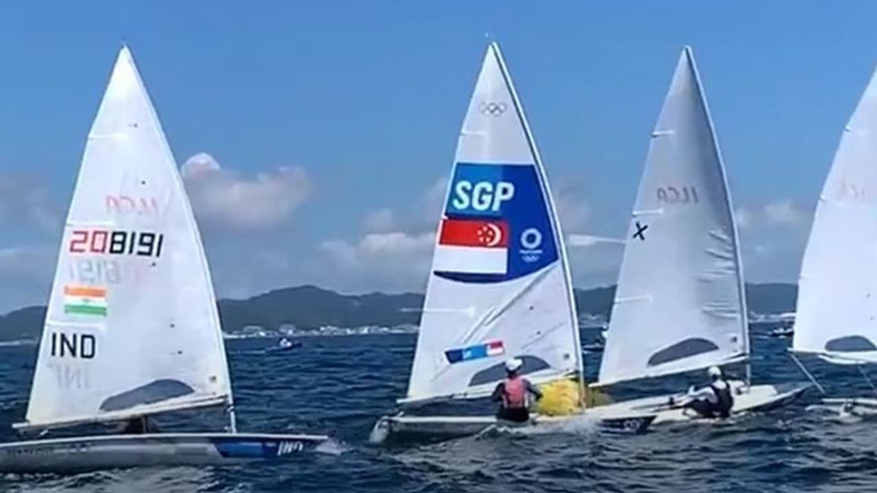 #Cheer4India: ओलंपिक में धमाल मचाने तैयार है इंडिया, कुछ यूं दिखे नौकायन की प्रैक्टिस के दौरान विष्णु सरवनन