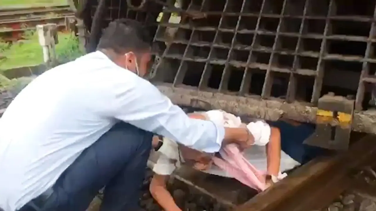 Watch: Loco pilot in Mumbai uses emergency brake to save senior citizen; netizens laud his act