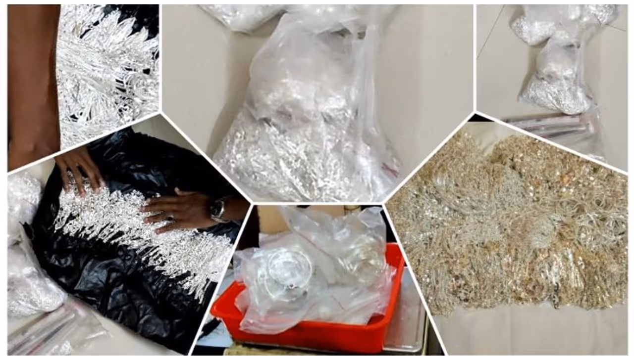 രേഖകളില്ലാത്ത 61 കിലോ വെള്ളി ആഭരണങ്ങൾ പിടികൂടി രേഖകളില്ലാത്ത 61 കിലോ വെള്ളി ആഭരണങ്ങൾ പിടികൂടി