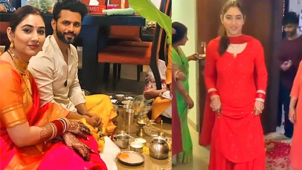 शादी के बाद ससुराल में गृह प्रवेश पर हुई पूजा, महाराष्ट्रियन लुक में नजर आईं दिशा परमार शादी के बाद ससुराल में गृह प्रवेश पर हुई पूजा, महाराष्ट्रियन लुक में नजर आईं दिशा परमार