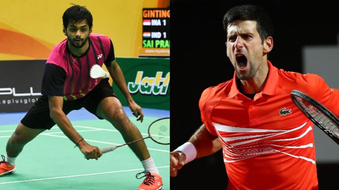 ടോക്യോ ഒളിംപിക്സ്; ജോക്കോവിച്ചിനെ കണ്ട ത്രില്ലിൽ സായ് പ്രണീത് ടോക്യോ ഒളിംപിക്സ്; ജോക്കോവിച്ചിനെ കണ്ട ത്രില്ലിൽ സായ് പ്രണീത്