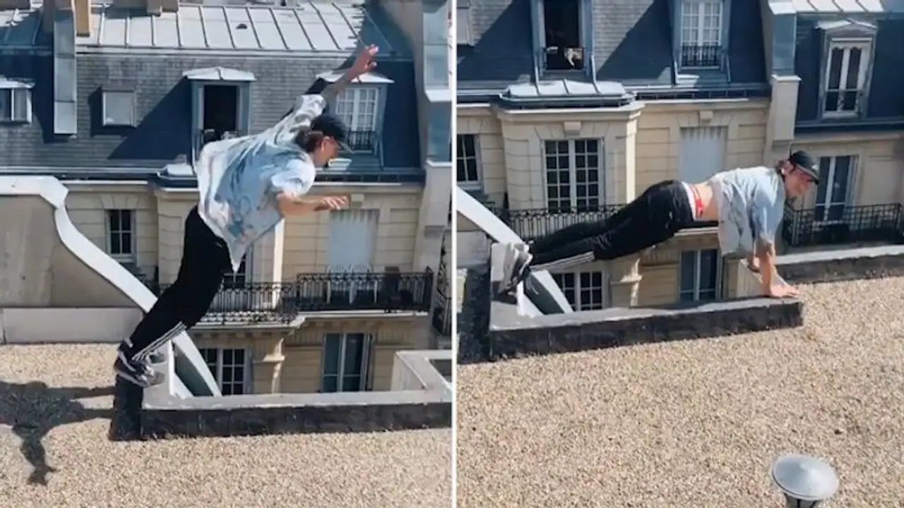 French artist Ben Cante terrifies the internet with his dangerous rooftop stunts; watch the video