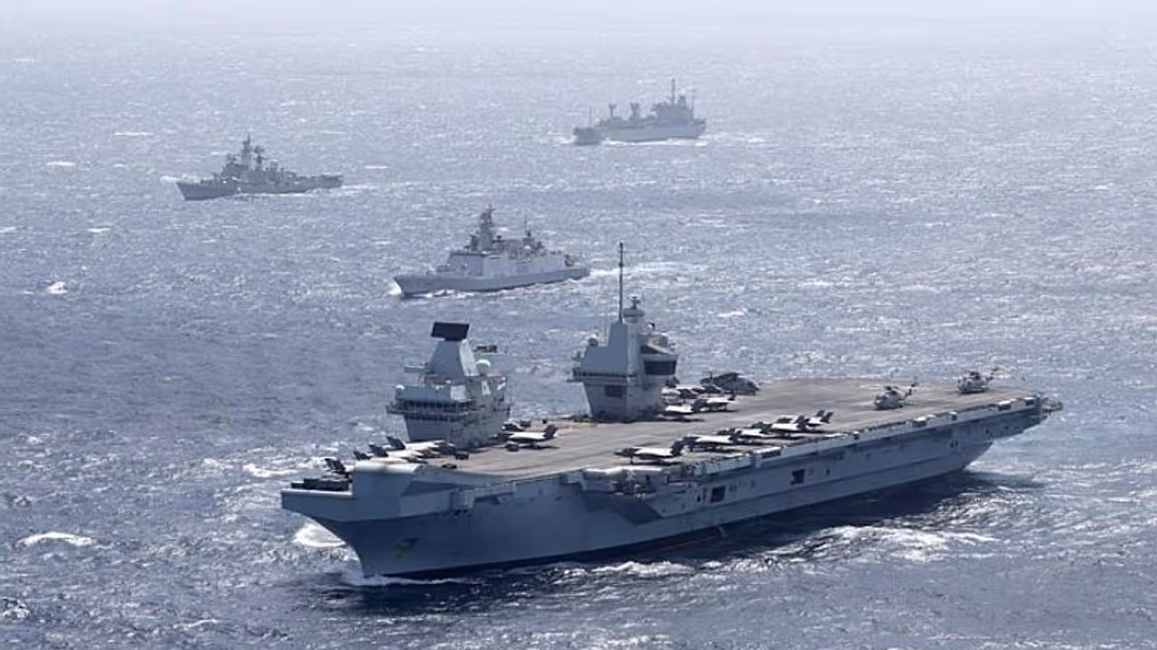 Indian Navy engages with HMS Queen Elizabeth off Bay in Bengal Indian Navy engages with HMS Queen Elizabeth off Bay in Bengal