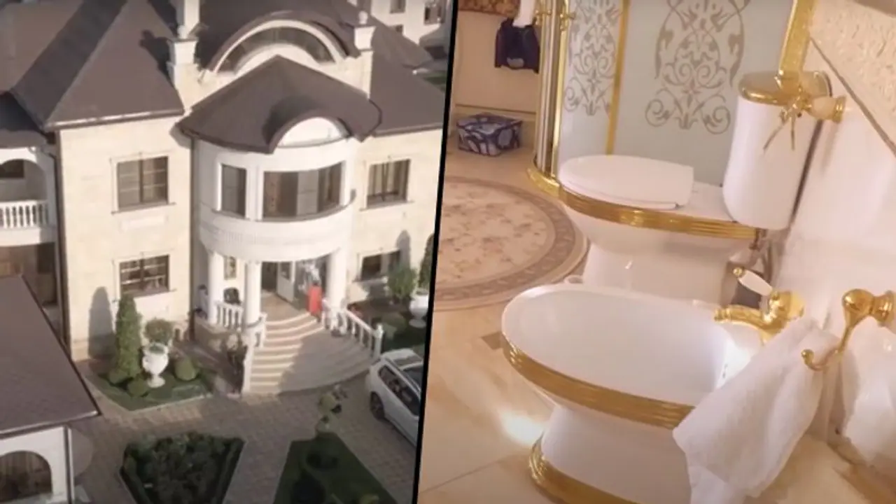 Golden toilet spotted in traffic cop’s expensive mansion during bribery probe; watch video