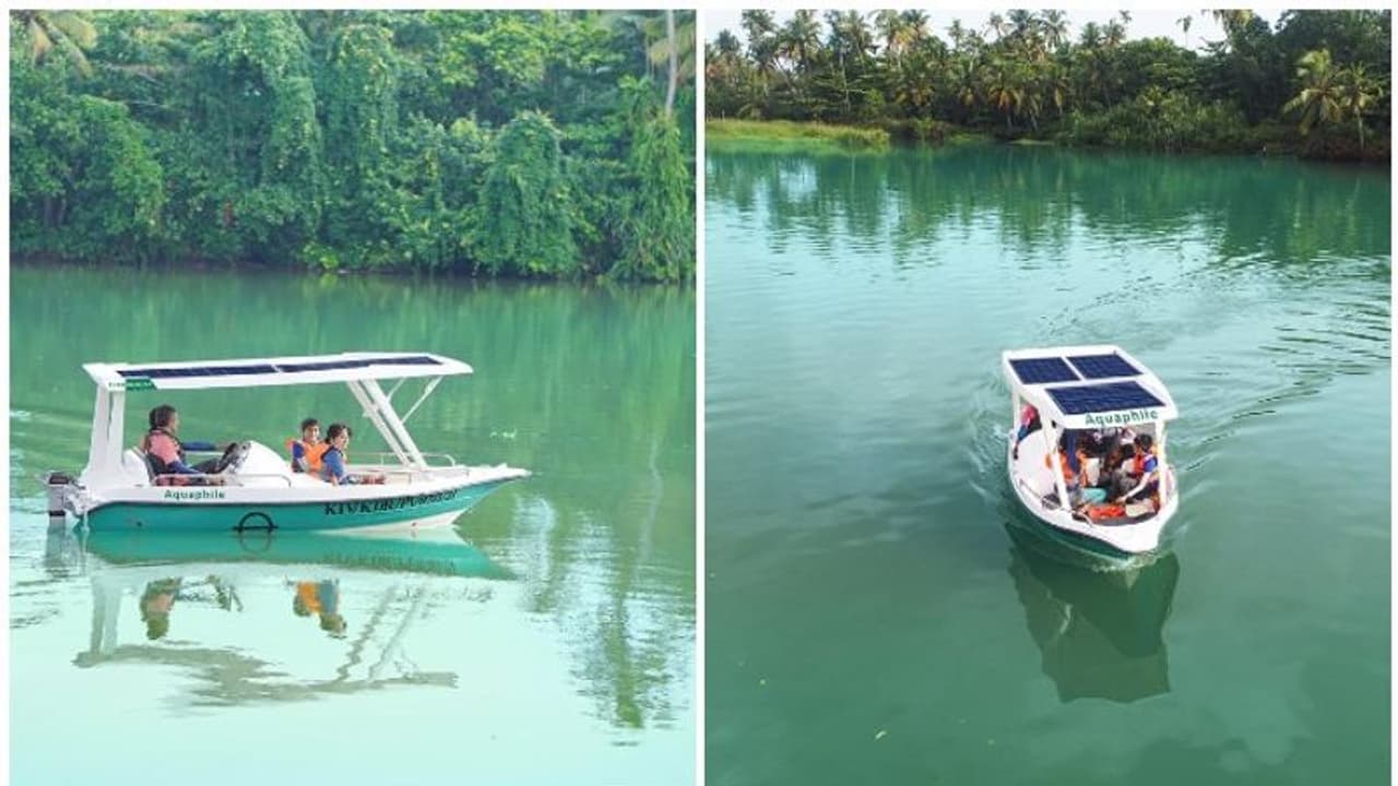എണ്ണ വേണ്ടവേണ്ട, വിഷപ്പുകയും ശബ്ദവുമില്ല; സൂപ്പറാണ് ഈ സോളാര് ബോട്ട് ! എണ്ണ വേണ്ടവേണ്ട, വിഷപ്പുകയും ശബ്ദവുമില്ല; സൂപ്പറാണ് ഈ സോളാര് ബോട്ട് !