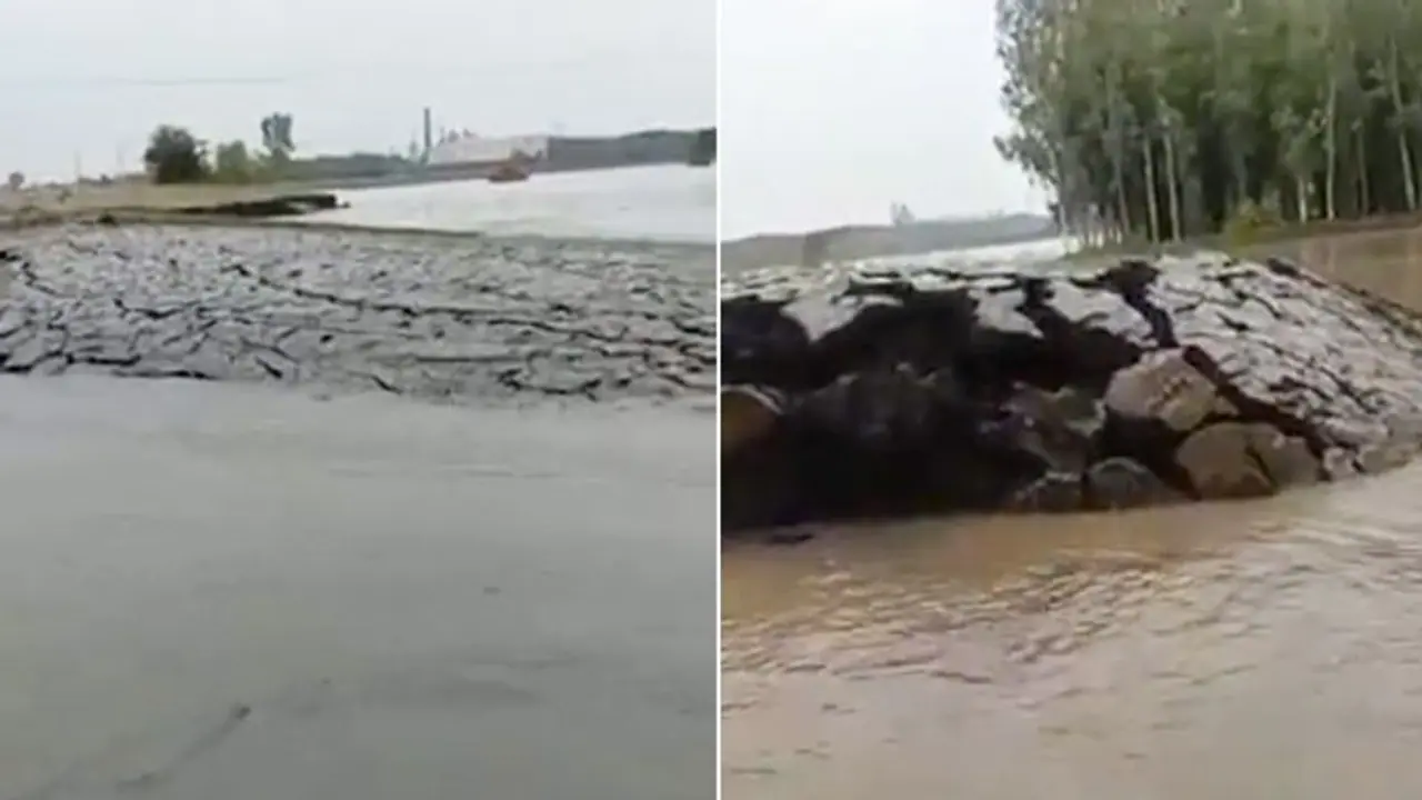 Land rises on its own abruptly in Haryana; leaves netizens jaw-dropped