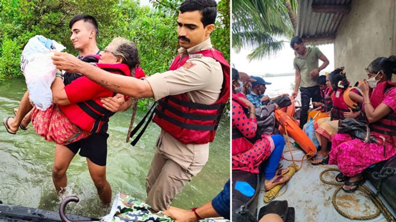 వరదలతో మహారాష్ట్ర, గోవా, కర్ణాటక అతలాకుతలం: రంగంలోకి నేవీ బృందాలు వరదలతో మహారాష్ట్ర, గోవా, కర్ణాటక అతలాకుతలం: రంగంలోకి నేవీ బృందాలు