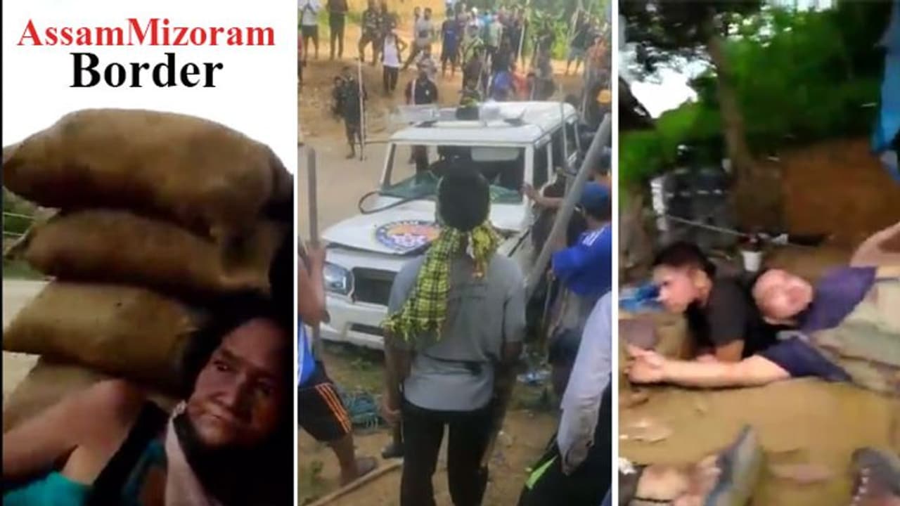 #AssamMizoramBorder: जैसे ही जंगलों से उपद्रवियों ने किया हमला, सुरक्षाबलों के पीछे डरकर छुप गईं बूढ़ी अम्मा