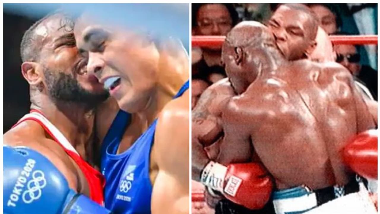 প্রতিপক্ষ বক্সারের কানে কামড়, অলিম্পিকে মরক্কোর বাল্লা মনে করালেন মাইক টাইসনকে প্রতিপক্ষ বক্সারের কানে কামড়, অলিম্পিকে মরক্কোর বাল্লা মনে করালেন মাইক টাইসনকে