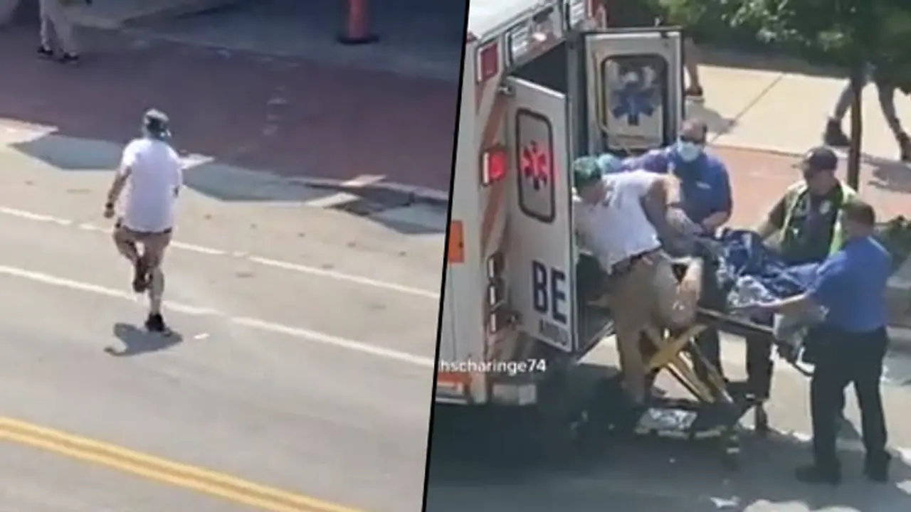Man jumps off the stretcher and runs away from the ambulance; watch viral video