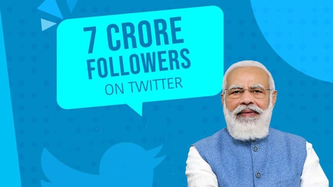 पीएम मोदी Twitter पर भी बने सबसे लोकप्रिय नेता, फॉलोअर्स की संख्या 70 मिलियन पहुंची पीएम मोदी Twitter पर भी बने सबसे लोकप्रिय नेता, फॉलोअर्स की संख्या 70 मिलियन पहुंची