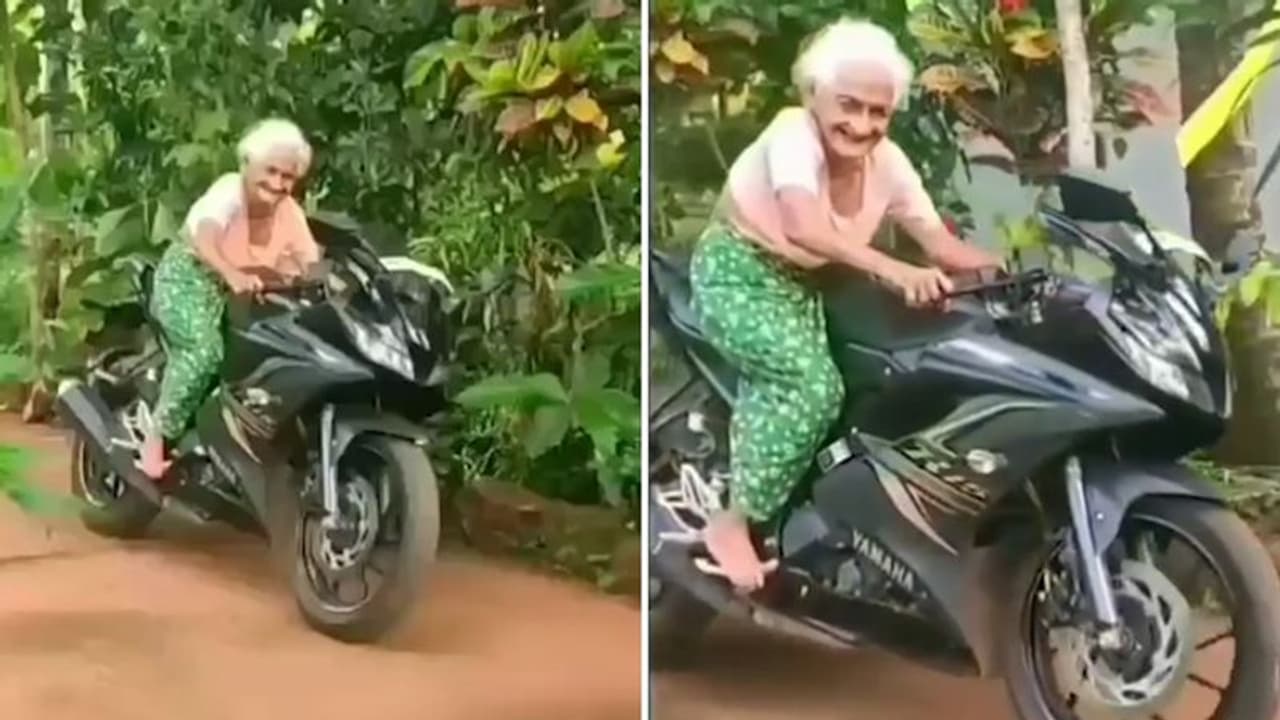বয়স শুধুই একটা সংখ্যা, বাইক চালিয়ে প্রমাণ করে দিলেন বৃদ্ধা