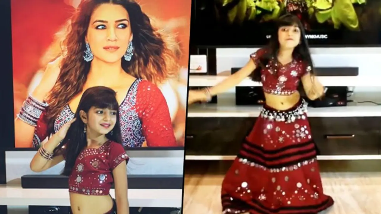Little girl adorably recreates Kriti Sanon’s dance moves on Mimi song 'Param Sundari'